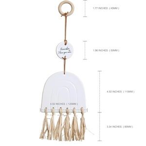 Wall Decor for Mom-Remember I Love You, Handmade Rainbow Shape with Wood Hoop,